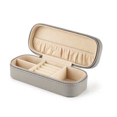 Dark Grey Faux Leather Travel Jewellery Case image(2)