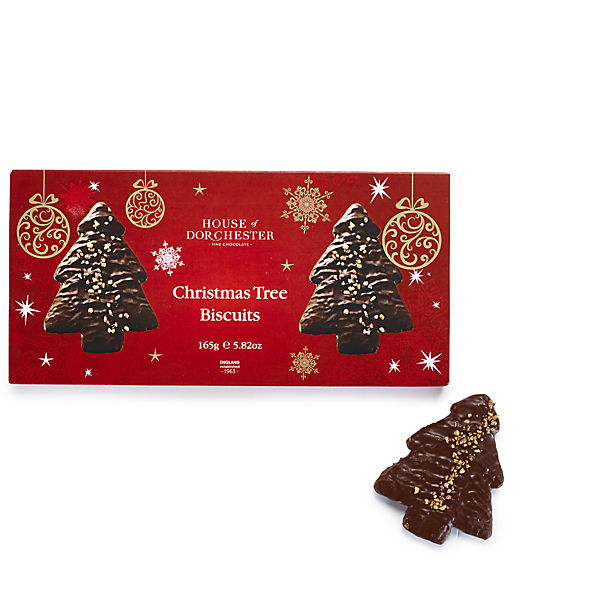 House of Dorchester Dark Chocolate Christmas Tree Biscuits – 165g image(1)