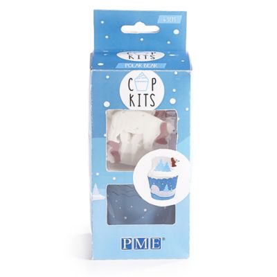 PME Polar Bear Cupcake Cases and Toppers Kit – Pack of 6 image(4)