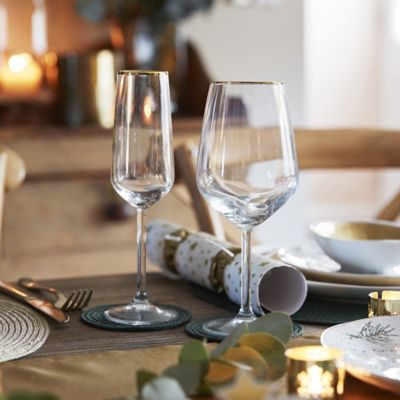 4 Lakeland Gold Rim Wine Glasses 490ml image(2)