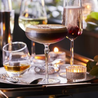 2 Iridescent Martini Glasses with Gold Rims 275ml image(2)