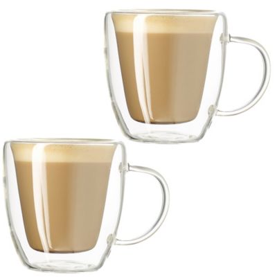 double wall glass coffee mugs