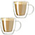 2 Lakeland Double-Walled Glass Coffee Mugs 180ml