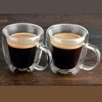 2 Lakeland Double-Walled Glass Coffee Mugs 180ml image(5)