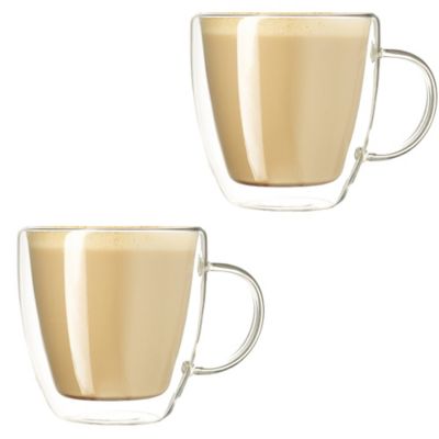 2 Lakeland Double-Walled Glass Cups 300ml