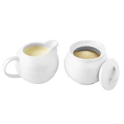 Lakeland White Porcelain Sugar Bowl & Creamer Set image(1)
