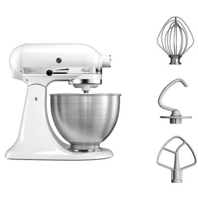 KitchenAid Classic Stand Mixer White 5K45SSBWH image(6)