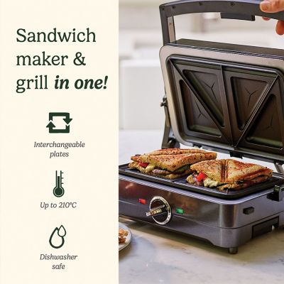 Cuisinart 2-in-1 Grill and Sandwich Maker Midnight Grey GRSM4U image(6)