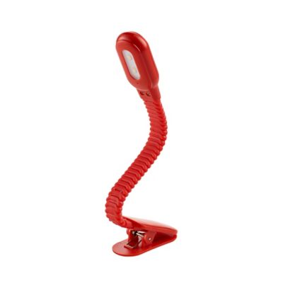 Kikkerland Rechargeable Clip Book Reading Light Red Lakeland
