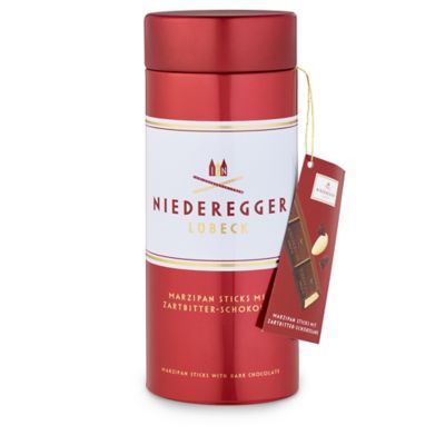Niederegger Dark Chocolate Marzipan Sticks Tin 320g image(1)