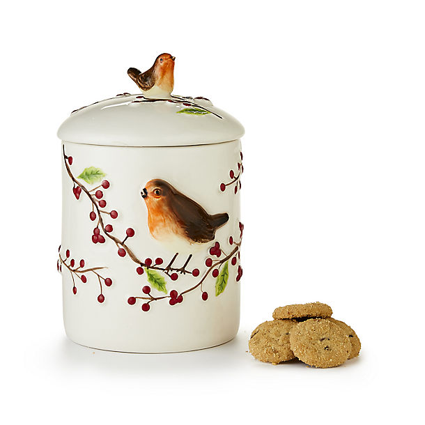 Grandma Wild’s Robin & Berries Ceramic Jar with Choc Chip Cookies image(1)