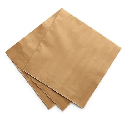 30 Gold Paper Napkins Lakeland