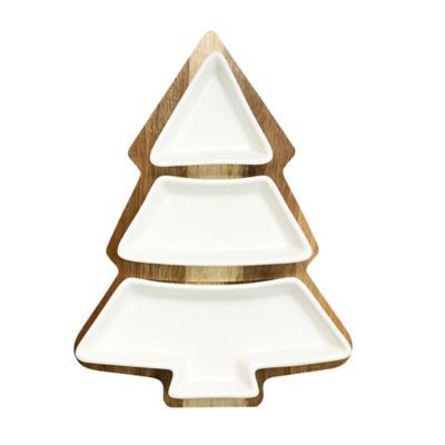 Christmas tree serving platter sale