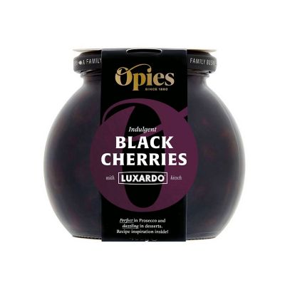 Opies Black Cherries with Luxardo Kirsch 460g Lakeland