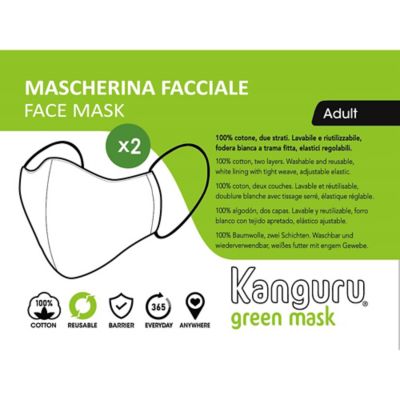 2 Kanguru Adults Cotton Face Masks  image(3)