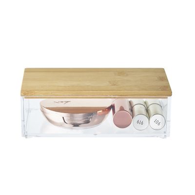 Lakeland Medium Rectangular Bamboo Lidded Storage Box 16 x 10 x 5.5cm H. image(1)