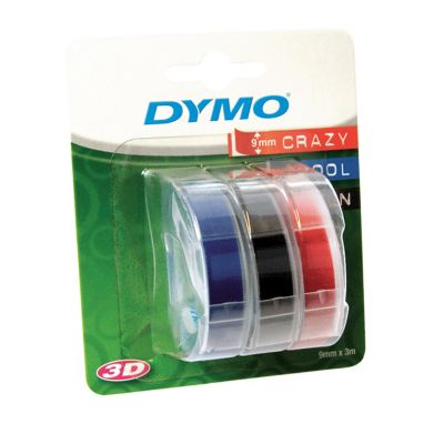 DYMO Embossing Label Maker Tape Set of 3 Colours Lakeland