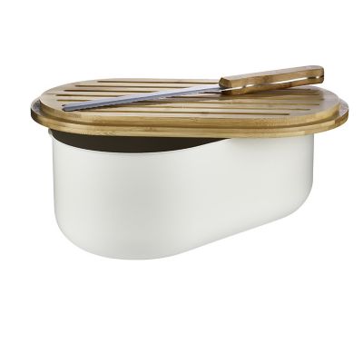 Pebbly 4in1 Bread Bin, Board, Knife & Bag Set Lakeland