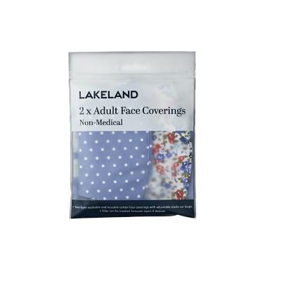 2 Lakeland Reusable Adult Face Coverings – Floral/Dotty image(2)