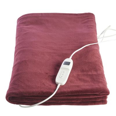 Lakeland Velvety Electric Heated Throw Wine Red 120 x 160cm Lakeland