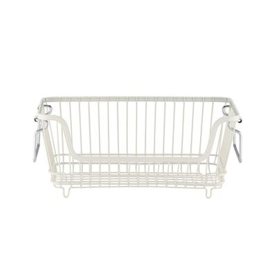 Lakeland Small Multi-Purpose Stackable Wire Storage Basket – Cream image(1)
