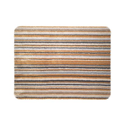 Hug Rug Washable Indoor Mat Ochre Stripe Lakeland