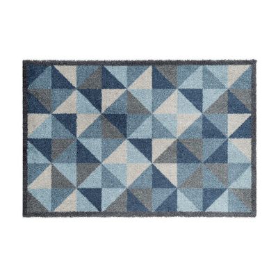 Likewise Matting Recylon Mayfair Geometric Ice Blue Mat 75 x 50cm image(1)