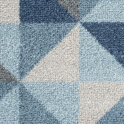 Likewise Matting Recylon Mayfair Geometric Ice Blue Mat 75 x 50cm image(2)