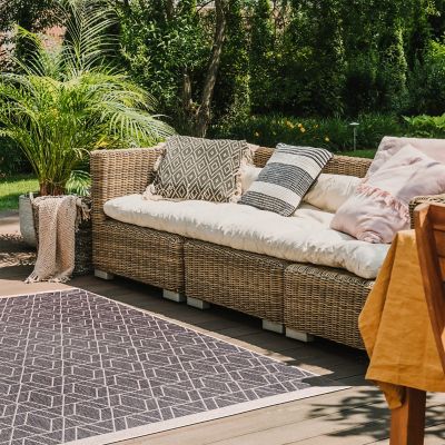 Likewise Matting Duo Weave Large Reversible Indoor Outdoor Rug – Grey 230 x 160cm image(4)