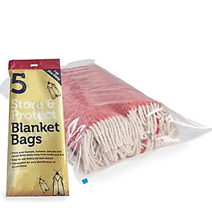 5 Extra Large Store & Protect Zip Seal Blanket Storage Bags