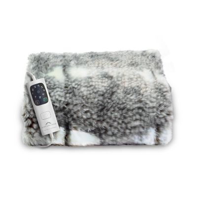 Relaxwell deluxe alaskan husky faux fur heated discount throw