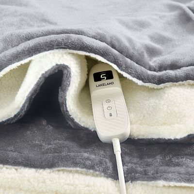 StaySnug Sherpa Electric Heated Throw Grey image(5)