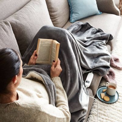 StaySnug Sherpa Electric Heated Throw Grey image(7)