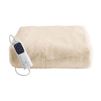 Dreamland Cosy Up Silky Soft Faux Fur Heated Throw Cream