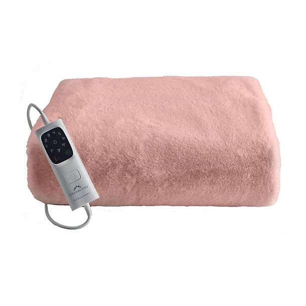 Dreamland Cosy Up Silky Soft Faux Fur Heated Throw Pink  image(1)