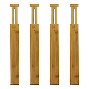 Lakeland Bamboo Drawer Dividers Set of 4