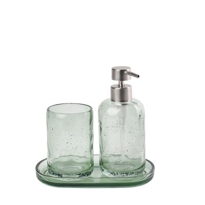 Lakeland 3-Piece Green Glass Bathroom Set image(4)