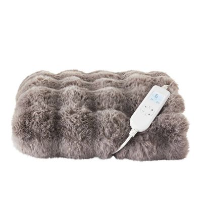 StaySnug Bubble Faux Fur Heated Throw