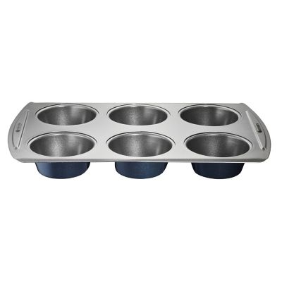 Muffin Tray Set of 2, 6 Hole Muffin Tin Mould, Stainless Steel Cupcake  Baking Tray Pan, Bakeware for Yorkshire\\/Pudding\\/Brownies\\/Mince