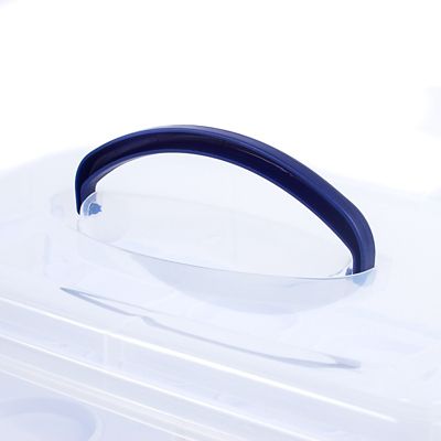 2 Tier Cake Carrier Caddy & Lid - Oblong Holds 24 Cupcakes image(2)