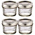 4 Ball Regular Mouth Quilted Crystal Mason Preserving Jars 135ml