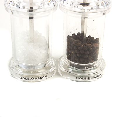 Cole & Mason Clear Acrylic Salt & Pepper  Set - (Image 3)