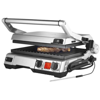  Breville BGR820XL Smart Grill, Electric Countertop Grill,  Brushed Stainless Steel., 14 x 14 x 5 3/4