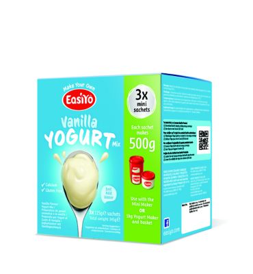 EasiYo Vanilla 500g Yogurt Mix Sachets x3 Lakeland