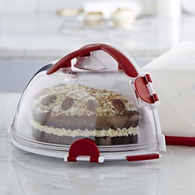 Fold 'n' Store Cake Carrier Caddy & Clear Lid - Round 31cm Cakes image(4)