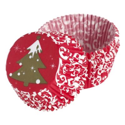 75 Christmas Tree Cupcake Cases image(1)