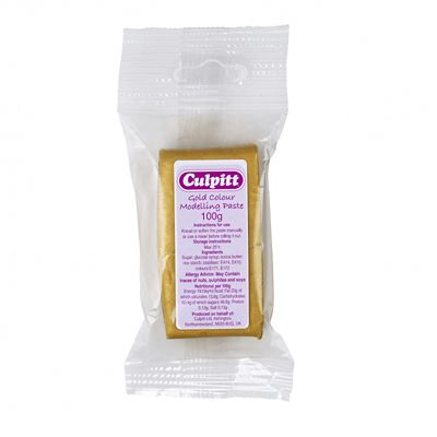 Culpitt Cake Modelling Icing Paste - 100g Metallic Gold