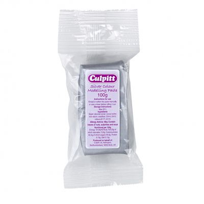 Culpitt Cake Modelling Icing Paste - 100g Metallic Silver image(1)