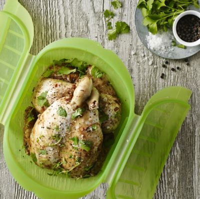 Lékué Microwave Cookware Green Deep Silicone Steam Case 1 Litre alt image 2