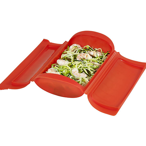 Lékué Microwave Cookware Red Shallow Steam Case 650ml image(1)